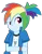 Size: 1100x1400 | Tagged: safe, artist:stockingstreams, derpibooru import, rainbow dash, equestria girls, alternate hairstyle, holding arms, image, looking at you, messy hair, png, ponytail, raised eyebrow, simple background, smiling, solo, transparent background, vector