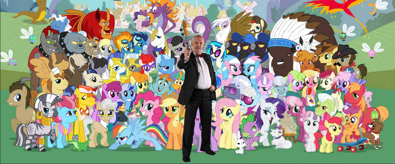 Size: 1158x482 | Tagged: derpibooru import, everypony, janusz korwin mikke, king, korwin, kuce, obligatory pony, photobomb, poland, politician, safe