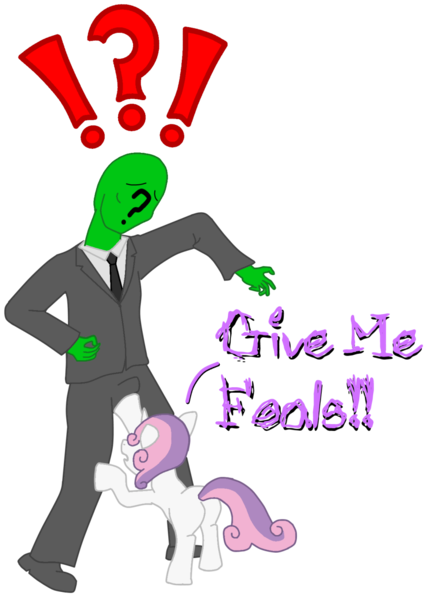 Size: 953x1331 | Tagged: artist needed, bad touch, crotch bulge, derpibooru import, dialogue, estrus, grope, human, molestation, needy, oc, oc:anon, open mouth, questionable, she wants the d, shocked, simple background, stranger danger, sweetie belle, the cmc's first estrus, this will end in jail time, transparent background, yelling