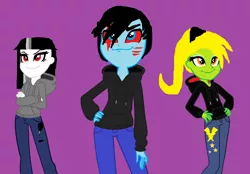 Size: 1752x1216 | Tagged: safe, derpibooru import, oc, oc:blackquill inkblot, oc:darkness, oc:striker star, unofficial characters only, equestria girls, 1000 hours in ms paint, ms paint