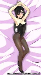 Size: 720x1320 | Tagged: 3d, armpits, artist:adammasterart, bed, body pillow, body pillow design, breasts, bunny suit, clothes, derpibooru import, female, fishnets, human, humanized, leotard, lying down, mmd, octavia melody, on back, solo, solo female, suggestive