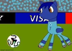 Size: 1600x1138 | Tagged: artist:fazley01, derpibooru import, football, newbie artist training grounds, oc, safe, solo, unofficial characters only, visa