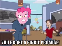 Size: 1000x740 | Tagged: american dad, derpibooru import, image macro, johnny depp, meme, pinkie pie, pinkie promise, safe, stan smith, tearjerker, vector