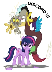 Size: 5000x7000 | Tagged: absurd resolution, artist:j3rykcz, derpibooru import, discord, safe, twilight is not amused, twilight sparkle, unamused