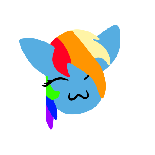 Size: 512x512 | Tagged: safe, artist:fritzipretzel, derpibooru import, rainbow dash, :3, cute