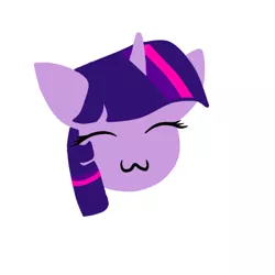 Size: 512x512 | Tagged: safe, artist:fritzipretzel, derpibooru import, twilight sparkle, :3, cute, eyes closed, portrait, smiling, solo