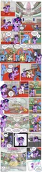 Size: 1200x4934 | Tagged: safe, artist:muffinshire, derpibooru import, twilight sparkle, oc, oc:bumble breeze, oc:dewy oak, oc:flyleaf, oc:swirling star, unnamed oc, pegasus, pony, unicorn, comic:twilight's first day, adorkable, book, camera, camera shot, canon x oc, colt, comb, comic, cute, dork, female, filly, filly twilight sparkle, glasses, glowing horn, heliocentric theory, hourglass, id, levitation, library, library card, magic, magic aura, male, mare, mare in the moon, moon, muffinshire is trying to murder us, music notes, nerdgasm, nervous, orrery, photo, princess celestia's school for gifted unicorns, pronking, reading, saddle bag, scenery, scenery porn, slice of life, stallion, sweat, telekinesis, twiabetes, underhoof, unicorn twilight, unshorn fetlocks, younger
