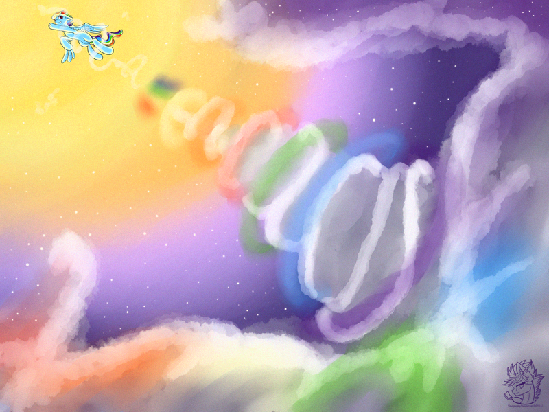 Size: 2000x1500 | Tagged: artist:downpourpony, derpibooru import, rainbow dash, safe, solo, sonic rainboom