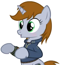 Size: 4160x4500 | Tagged: safe, artist:mrlolcats17, derpibooru import, oc, oc:littlepip, unofficial characters only, pony, unicorn, fallout equestria, fanfic, :o, absurd resolution, belly button, bipedal, blushing, clothes, cute, fanfic art, female, mare, open mouth, pipabetes, pipbuck, simple background, smiling, solo, transparent background, vault suit, vector