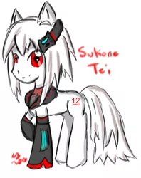 Size: 382x482 | Tagged: safe, artist:sanrlo, derpibooru import, ponified, solo, sukone tei, utauloid