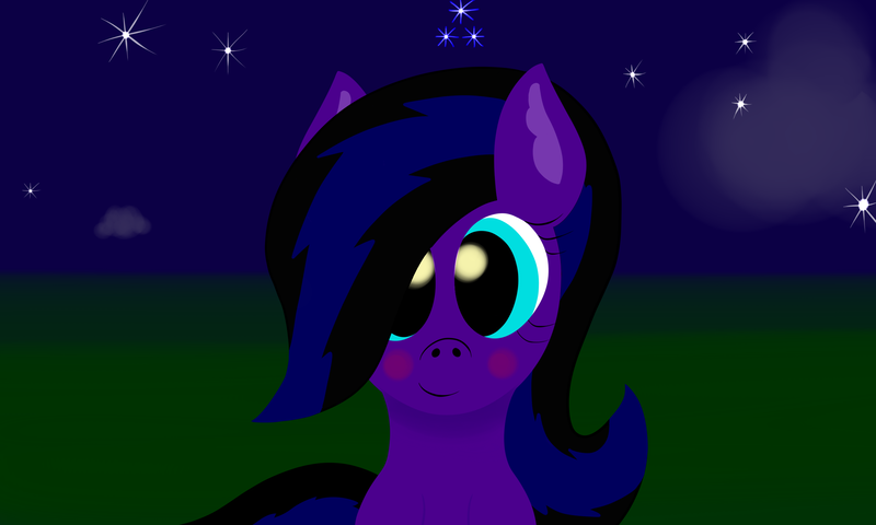 Size: 2500x1500 | Tagged: artist:asknoxthepony, blushing, cute, derpibooru import, night, oc, oc:nox, oc:nox stella, safe, stars, unofficial characters only