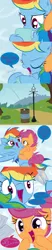 Size: 822x3948 | Tagged: safe, artist:frist44, derpibooru import, rainbow dash, scootaloo, cheerilee-s-chalkboard, comic, crumpled, cute, cutealoo, dashabetes, excited, fluffy, flying, happy, lamppost, note, park, patreon, scootacurse, speech bubble, ticket, tickets, trash can, tumblr