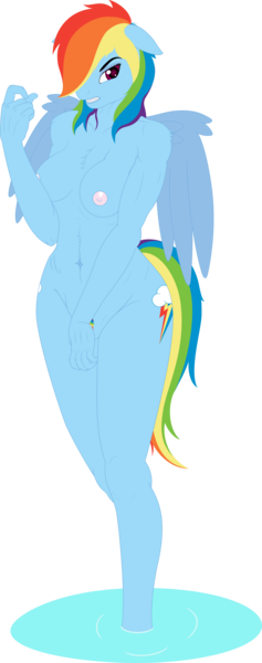 Size: 3945x10001 | Tagged: anthro, artist:salemcat, breasts, busty rainbow dash, chest fluff, covering, derpibooru import, female, nipples, nudity, questionable, rainbow bush, rainbow dash, simple background, transparent background, vector, water