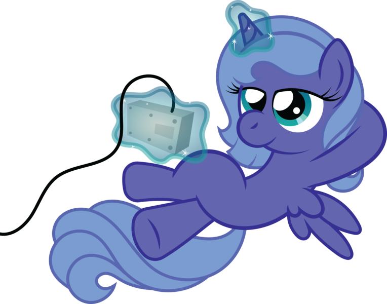 Size: 1982x1556 | Tagged: artist:t-3000, controller, cute, derpibooru import, filly, gamer luna, gamer woona, levitation, magic, nintendo entertainment system, princess luna, safe, solo, woona