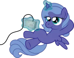 Size: 1982x1556 | Tagged: artist:t-3000, controller, cute, derpibooru import, filly, gamer luna, gamer woona, levitation, magic, nintendo entertainment system, princess luna, safe, solo, woona