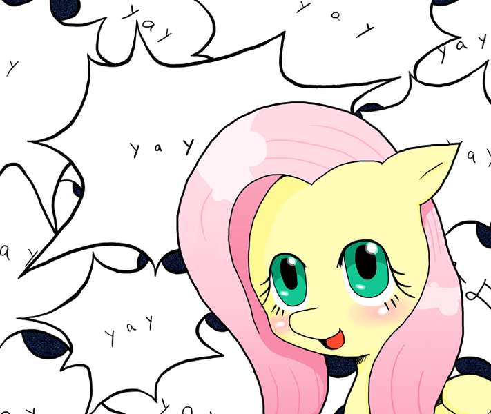 591133 Artistmonon0 Derpibooru Import Fluttershy Pixiv Safe Solo Yay Twibooru