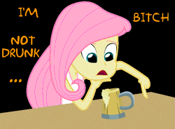 Size: 891x657 | Tagged: safe, derpibooru import, fluttershy, equestria girls, apple cider, denial, desk, drunk, in denial, text, vulgar