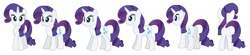 Size: 3271x725 | Tagged: artist:aleximusprime, derpibooru import, plot, rarity, reference sheet, safe, solo, turnaround