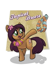 Size: 545x743 | Tagged: safe, artist:1trick, artist:lunarshinestore, derpibooru import, oc, oc:tropical breeze, unofficial characters only, earth pony, pony, horse party, solo