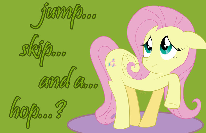 Size: 1428x924 | Tagged: artist:j-nanasca, derpibooru import, dragonshy, fluttershy, hop skip and jump, safe, solo