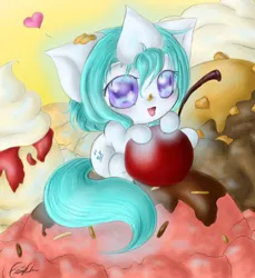 Size: 550x600 | Tagged: artist:spectralpony, derpibooru import, food, ice cream, oc, oc:okiku, safe, solo, unofficial characters only