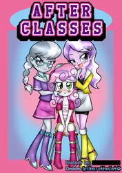 Size: 1240x1748 | Tagged: safe, artist:anibaruthecat, derpibooru import, diamond tiara, silver spoon, sweetie belle, comic:after classes, equestria girls, after classes, comic