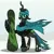 Size: 1500x1500 | Tagged: safe, artist:xain-russell, deleted from derpibooru, derpibooru import, queen chrysalis, changeling, changeling queen, clothes, fanfic art, female, hat, image, jpeg, ponytail, scarf, smiling, snow, snowboard, snowfall, solo