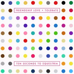 Size: 800x800 | Tagged: album cover, artist:fuzon-s, derpibooru import, dots, everypony, friendship, love and tolerate, love lust faith and dreams, minimalist, music, parody, polka dots, safe, thirty seconds to mars