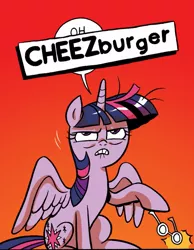 Size: 749x966 | Tagged: safe, artist:brendahickey, derpibooru import, idw, twilight sparkle, twilight sparkle (alicorn), alicorn, pony, spoiler:comic, spoiler:comicff12, censored, censored vulgarity, cheezburger, comic, female, mare, oh cheezburger