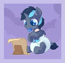 Size: 2500x2400 | Tagged: safe, artist:cuddlehooves, derpibooru import, oc, oc:dusk shadow, unofficial characters only, alicorn, pony, baby, baby pony, cuddlehooves is trying to murder us, cute, diaper, foal, poofy diaper