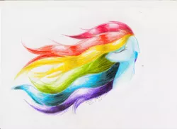 Size: 1024x745 | Tagged: artist:thatonegib, derpibooru import, portrait, rainbow dash, safe, solo, traditional art