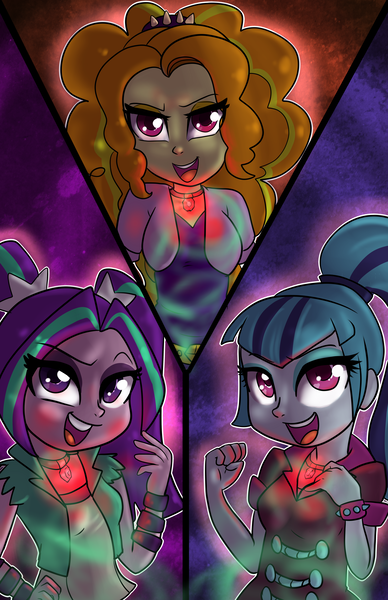 Size: 3850x5950 | Tagged: safe, artist:annakitsun3, derpibooru import, adagio dazzle, aria blaze, sonata dusk, equestria girls, rainbow rocks, the dazzlings