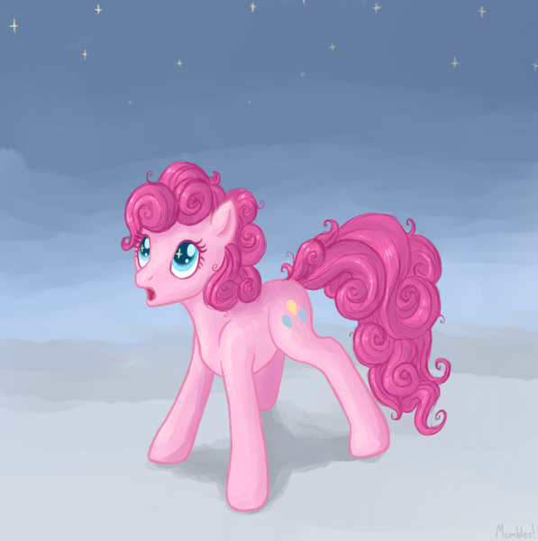 Size: 715x718 | Tagged: artist:mumbles, derpibooru import, pinkie pie, safe, solo, stars