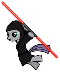 Size: 1392x1665 | Tagged: safe, artist:flyingbrickanimation, derpibooru import, maud pie, earth pony, pony, cosplay, crossover, darth maud, darth maul, double lightsaber, lightsaber, simple background, sith, star wars, the phantom menace, transparent background, vector