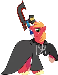 Size: 6175x8000 | Tagged: safe, artist:jackos92, derpibooru import, big macintosh, earth pony, pony, absurd resolution, kingdom hearts, lexaeus, male, organization xiii, simple background, solo, stallion, transparent background, vector