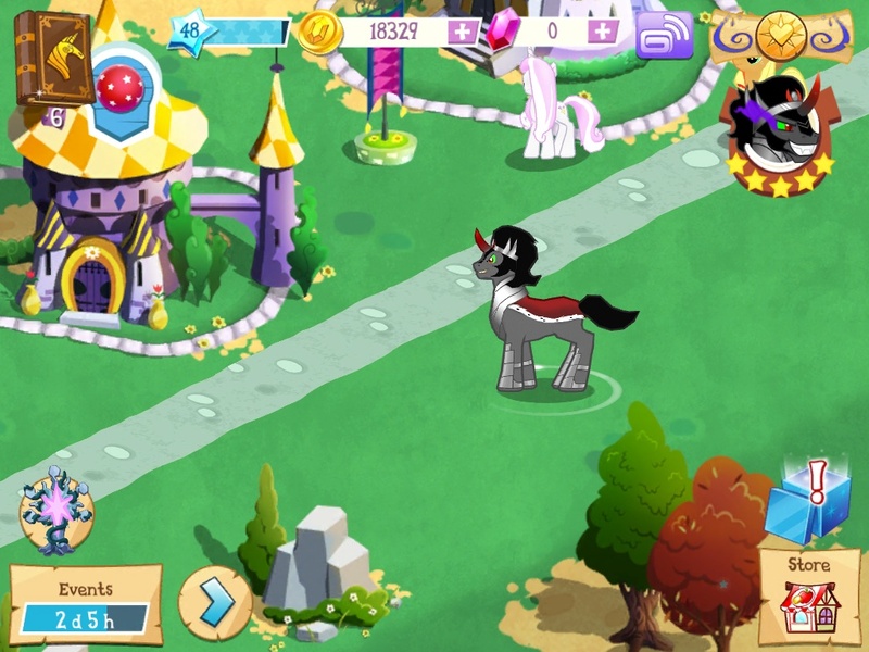 Size: 1024x768 | Tagged: derpibooru import, fleur-de-lis, gameloft, king sombra, mobile game, my little pony game, safe