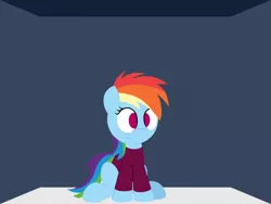 Size: 1280x960 | Tagged: artist:dtcx97, clothes, derpibooru import, filly, filly rainbow dash, rainbow dash, safe, solo, sweater, younger