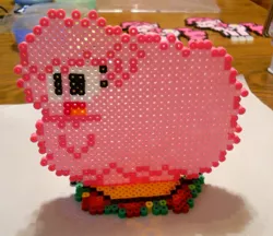 Size: 1613x1393 | Tagged: safe, artist:corneliusedmond, derpibooru import, oc, oc:fluffle puff, unofficial characters only, 8-bit, beads, megapony, perler, perler beads, sprite, taco