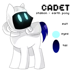 Size: 1798x1697 | Tagged: safe, artist:voraire, derpibooru import, oc, oc:cadet, unofficial characters only, earth pony, pony, astronaut, reference sheet, solo, spacesuit