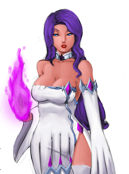 Size: 1558x2100 | Tagged: artist:dclzexon, breasts, cleavage, clothes, derpibooru import, dress, female, friendship is fighting, human, humanized, magic, rarity, solo, solo female, suggestive