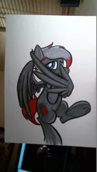 Size: 670x1191 | Tagged: safe, artist:drawponies, derpibooru import, oc, oc:brimstone, unofficial characters only, sketch, solo, traditional art