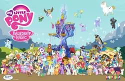 Size: 1920x1242 | Tagged: safe, derpibooru import, official, a.k. yearling, air way, angel bunny, apple bloom, applejack, atomic crystal, beta particle, blueberry curls, bon bon, boysenberry, bubblegum blossom, bulk biceps, cheese sandwich, claude, coco pommel, daring do, derpy hooves, deuce switchell, diamond tiara, discord, doctor caballeron, doctor whooves, duchess of maretonia, duke of maretonia, first base, flam, fleetfoot, flim, fluttershy, fortune favors, gallop j. fry, goldengrape, goldie delicious, grace manewitz, granny smith, gummy, helia, hinny of the hills, little red, lockdown, lord tirek, luckette, lyra heartstrings, ma switchell, maud pie, ms. harshwhinny, neighbuchadnezzar, neighls bohr, nightjar, octavia melody, opalescence, owlowiscious, pearly whites, pinkie pie, pinot noir, pipsqueak, prim hemline, princess cadance, princess celestia, princess luna, quantum leap (character), rainbow dash, randolph, rarity, red delicious, roger silvermane, sapphire shores, scootaloo, seabreeze, shining armor, shiraz, silver berry, silver shill, silver spoon, sir colton vines iii, soarin', sourpuss, spike, spitfire, sterling silver, super funk, suri polomare, sweetie belle, sweetie drops, tank, thunderclap, time turner, toe-tapper, torch song, trenderhoof, twilight sparkle, twilight sparkle (alicorn), vinyl scratch, winona, winter wisp, zippoorwhill, alicorn, breezie, crystal pony, earth pony, pegasus, pony, unicorn, season 4, angelestia, apple family member, armor, bell hop, bellhop pony, cajun ponies, crystal guard, crystal guard armor, cutie mark crusaders, everypony, female, flim flam brothers, hasbro, ice mirror, irrational exuberance, logo, mad men, mane six, mare, mariachi band, my little pony logo, official season poster, poster, puppet, receptionist, royal guard, shout factory, so much pony, taxi driver, tourist, twilight's castle, wall of tags