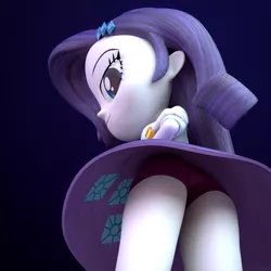 Size: 1920x1920 | Tagged: suggestive, artist:creatorofpony, derpibooru import, rarity, equestria girls, 3d, blender, boyshorts, clothes, panties, purple underwear, skirt, underwear, upskirt