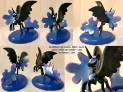 Size: 1280x952 | Tagged: safe, artist:aachi-chan, derpibooru import, nightmare moon, princess luna, alicorn, pony, figurine, one of a kind, ooak, princess, sculpture, solo