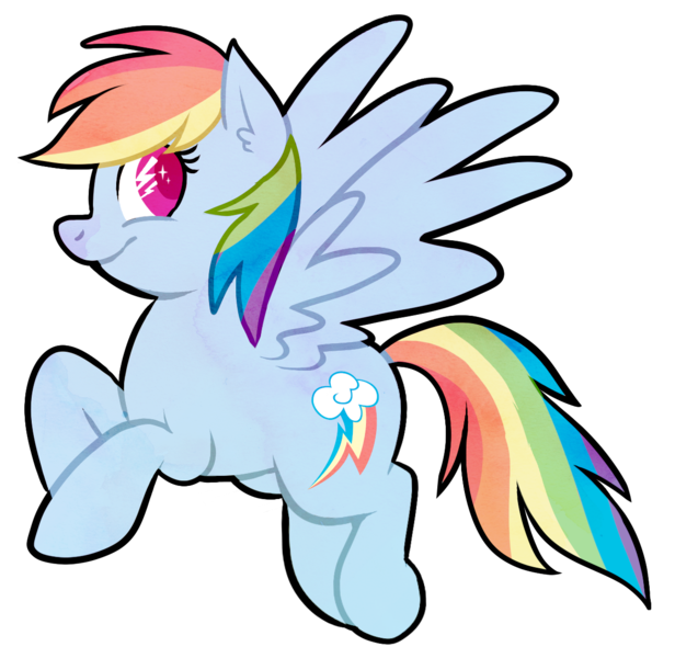 Size: 1219x1188 | Tagged: safe, artist:voraire, derpibooru import, rainbow dash, pegasus, pony, simple background, smiling, solo, spread wings, transparent background, wingding eyes