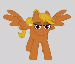 Size: 1024x877 | Tagged: suggestive, artist:salted pingas, derpibooru import, edit, oc, oc:healthy skies, unofficial characters only, pegasus, pony, fallout equestria, fallout equestria: sweet child of mine, bedroom eyes, enclave, female, grand pegasus enclave, looking at you, solo, spread wings