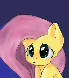 Size: 800x900 | Tagged: safe, artist:brushelle, derpibooru import, fluttershy, pegasus, pony, blushing, bust, female, gradient background, looking away, looking up, mare, portrait, shy, solo, unsure