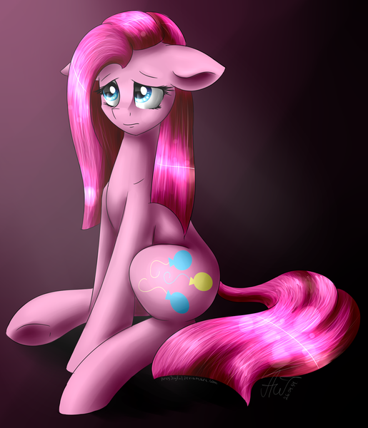 Size: 1453x1693 | Tagged: artist:artyjoyful, cute, cuteamena, derpibooru import, pinkamena diane pie, pinkie pie, sad, safe, sitting, solo