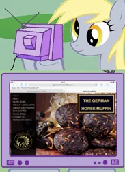 Size: 563x771 | Tagged: safe, derpibooru import, derpy hooves, pegasus, pony, exploitable meme, female, image macro, mare, meme, muffin, nightmare fuel, obligatory pony, tv meme