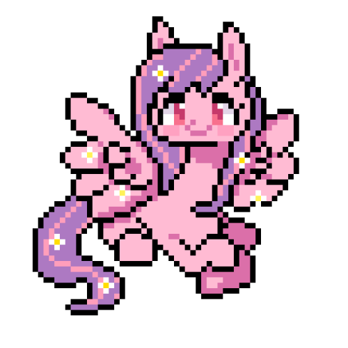 Size: 500x500 | Tagged: artist:nitronic, derpibooru import, oc, oc:floating s petal, pixel art, safe, solo, unofficial characters only